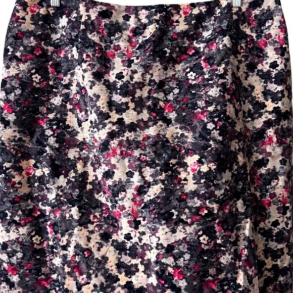 Talbots Abstract Floral Print Pencil Skirt - Picture 1 of 5